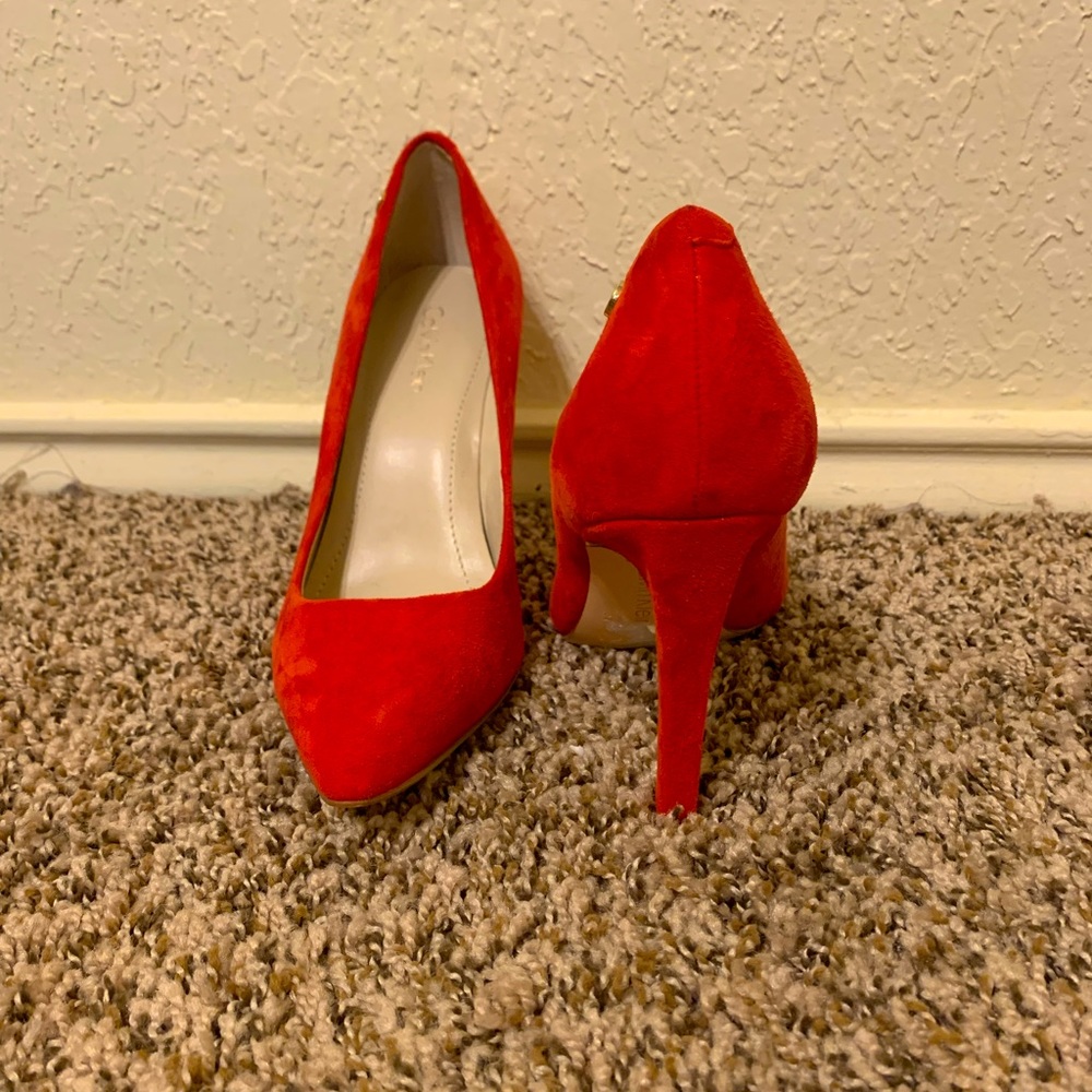 Red Calvin Kline heels